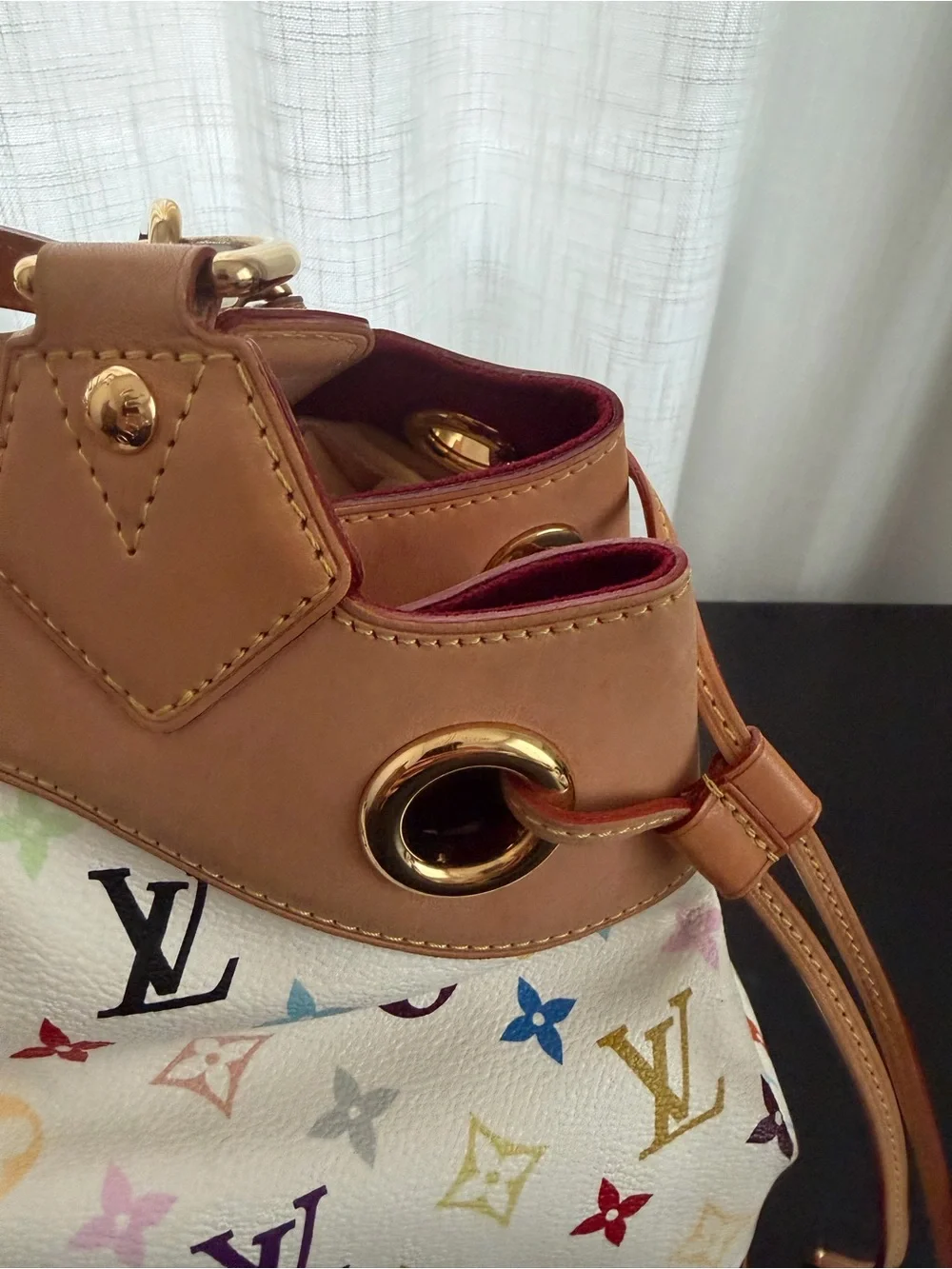 Louis Vuitton Monogram Multicolore Ursula White Bag